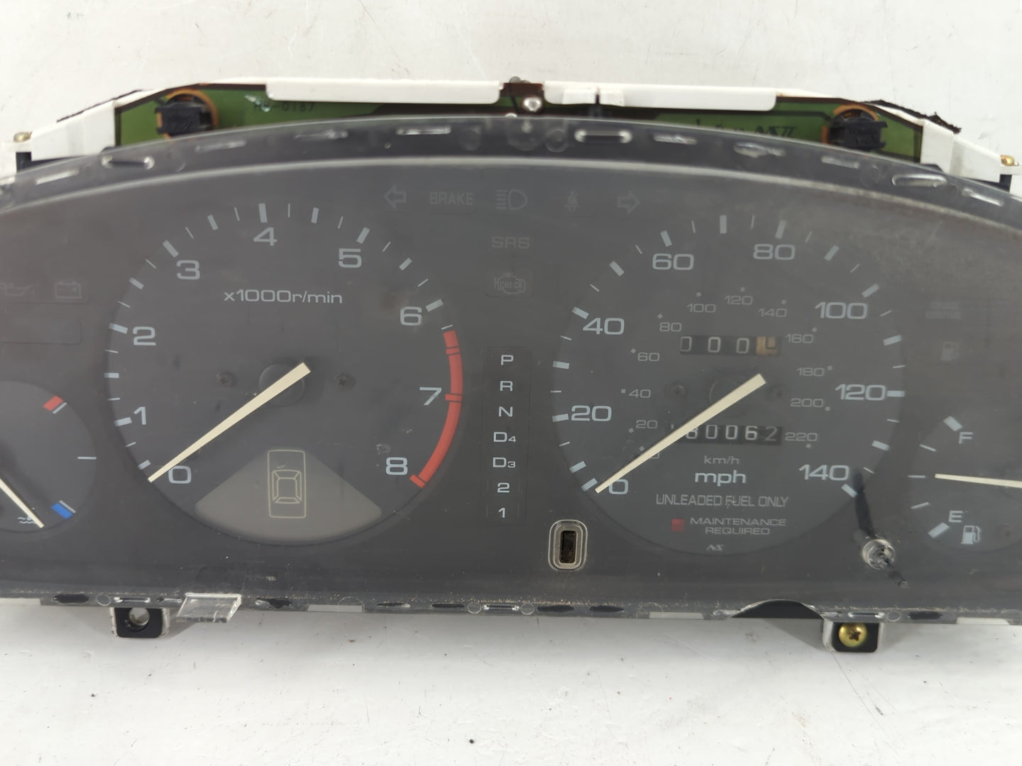 1994 Honda Accord Instrument Cluster Speedometer Gauges Fits OEM Used Auto Parts - Oemusedautoparts1.com