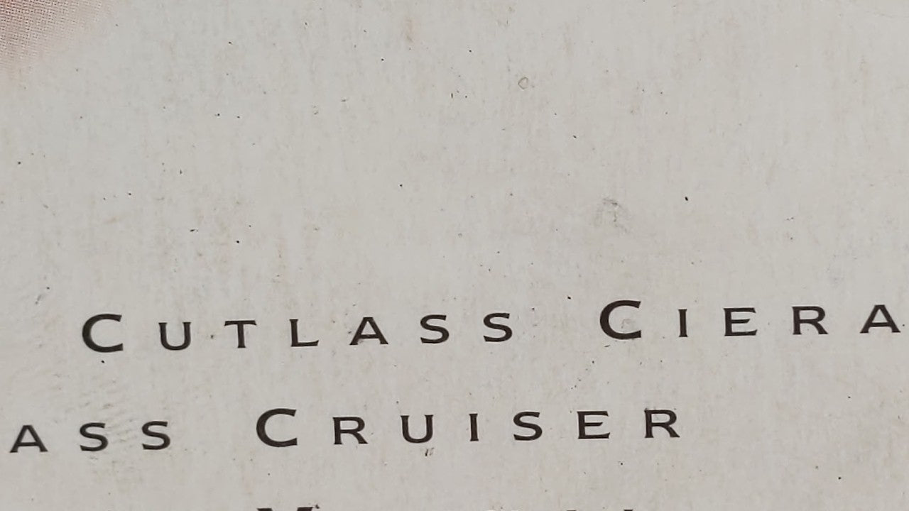 1994 Oldsmobile Cutlass Ciera Owners Manual Book Guide OEM Used Auto Parts - Oemusedautoparts1.com
