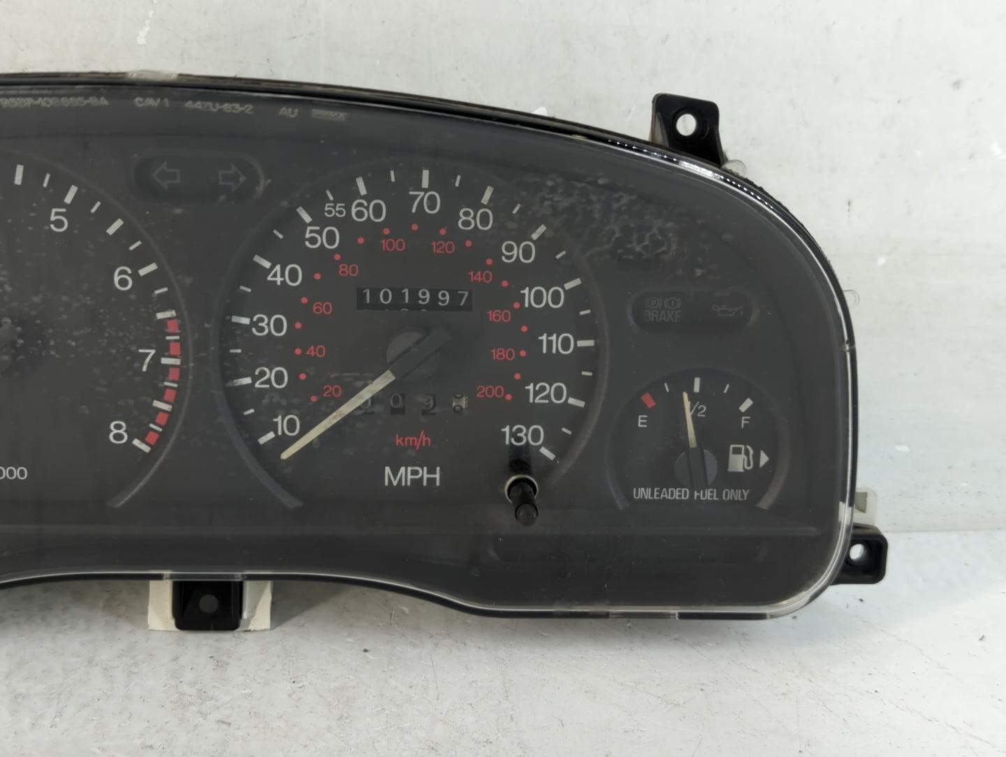 1995 Ford Contour Instrument Cluster Speedometer Gauges P/N:95BB 10849 CFB Fits OEM Used Auto Parts - Oemusedautoparts1.com