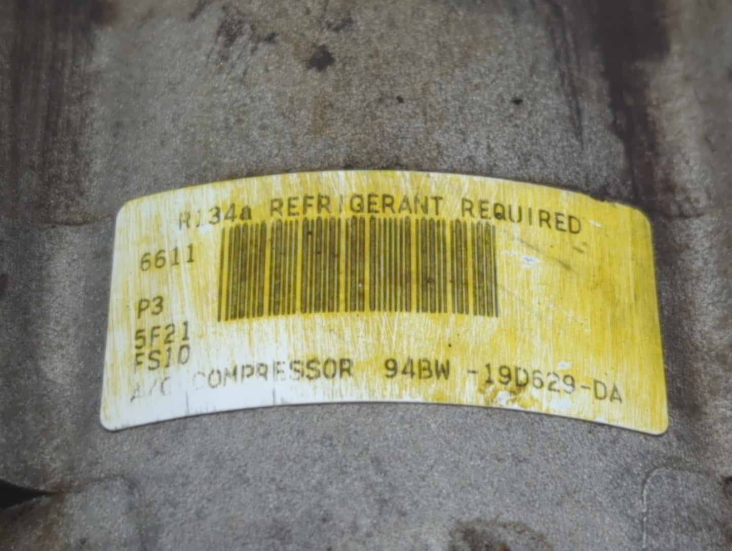 1995-1995 Ford Contour Air Conditioning A/c Ac Compressor Oem - Oemusedautoparts1.com