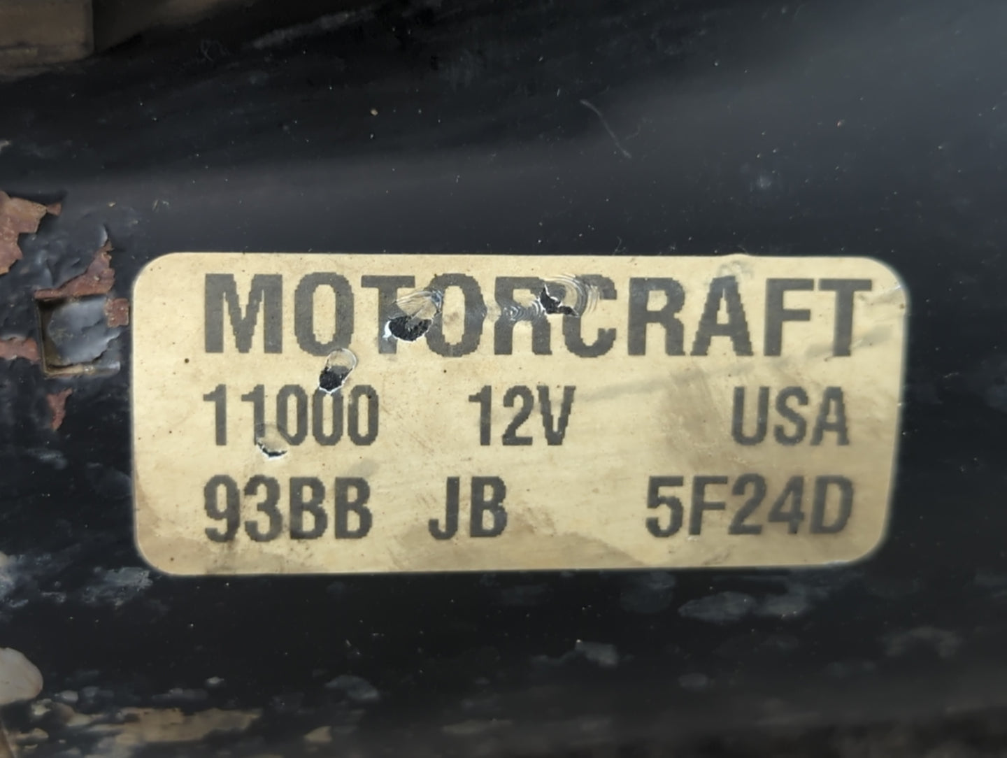 1995-2000 Ford Contour Car Starter Motor Solenoid OEM P/N:93BB JB 5F24D Fits OEM Used Auto Parts - Oemusedautoparts1.com