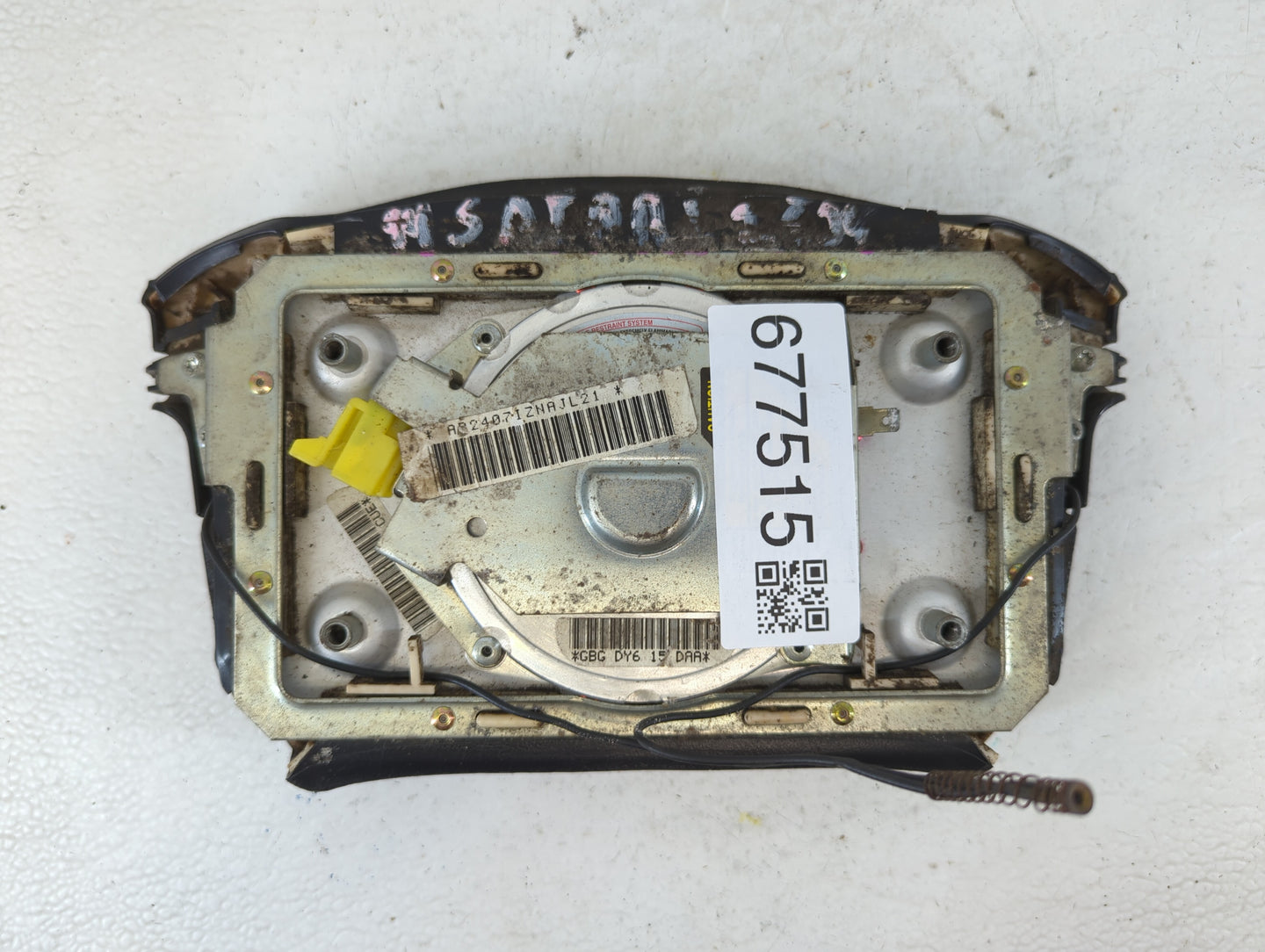 1993-1995 Gmc Safari Air Bag Driver Left Steering Wheel Mounted P/N:gbg dy6 15 DAA AB2407IZNAJL21 Fits Fits 1993 1994 1995 O