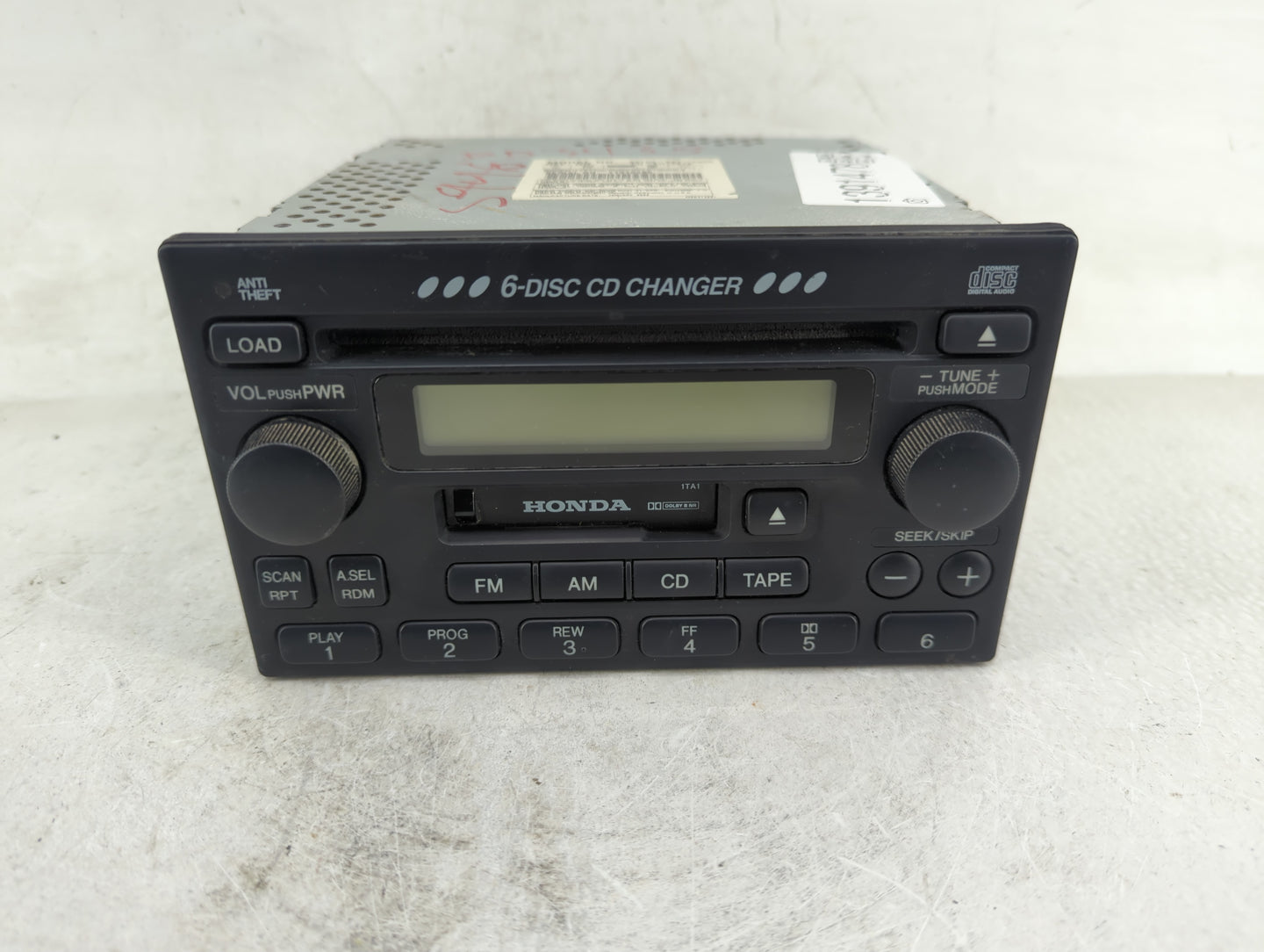 1994-1997 Honda Accord Radio AM FM Cd Player Receiver Replacement P/N:39100-S84-A300 Fits Fits 1994 1995 1996 1997 OEM Used 