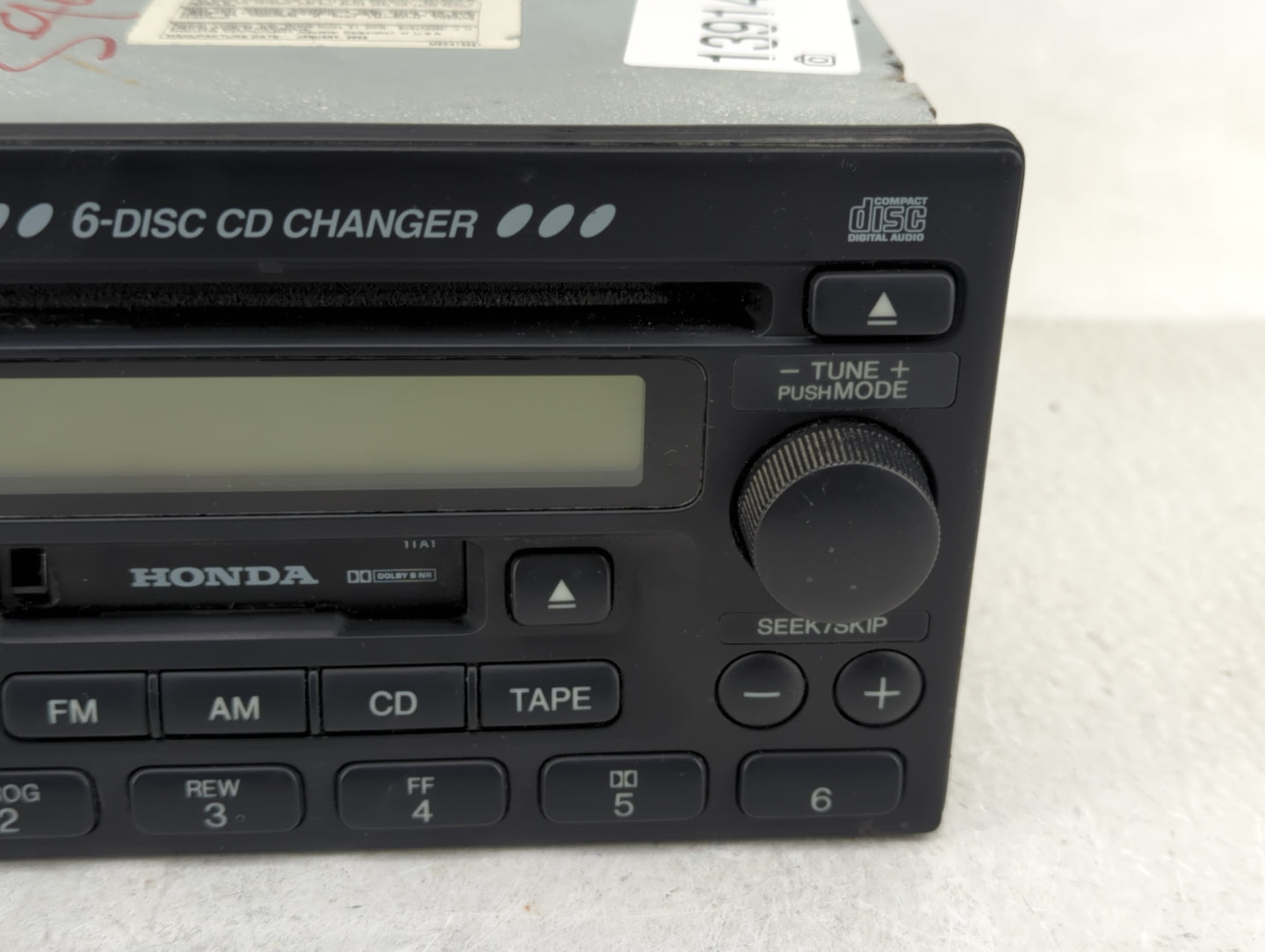 1994-1997 Honda Accord Radio AM FM Cd Player Receiver Replacement P/N:39100-S84-A300 Fits Fits 1994 1995 1996 1997 OEM Used 