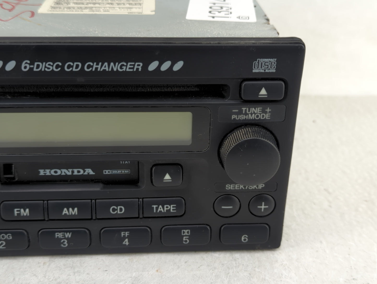 1994-1997 Honda Accord Radio AM FM Cd Player Receiver Replacement P/N:39100-S84-A300 Fits Fits 1994 1995 1996 1997 OEM Used 