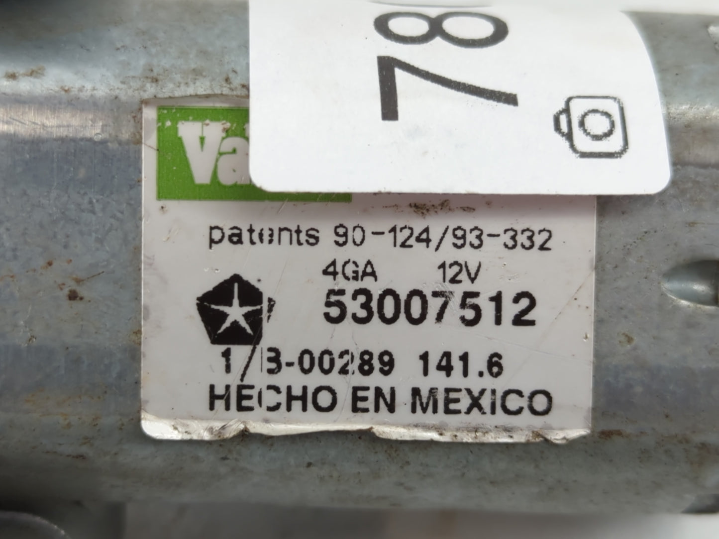 1995 Jeep Cherokee Rear Lid Wiper Motor P/N:53007512 Fits OEM Used Auto Parts - Oemusedautoparts1.com