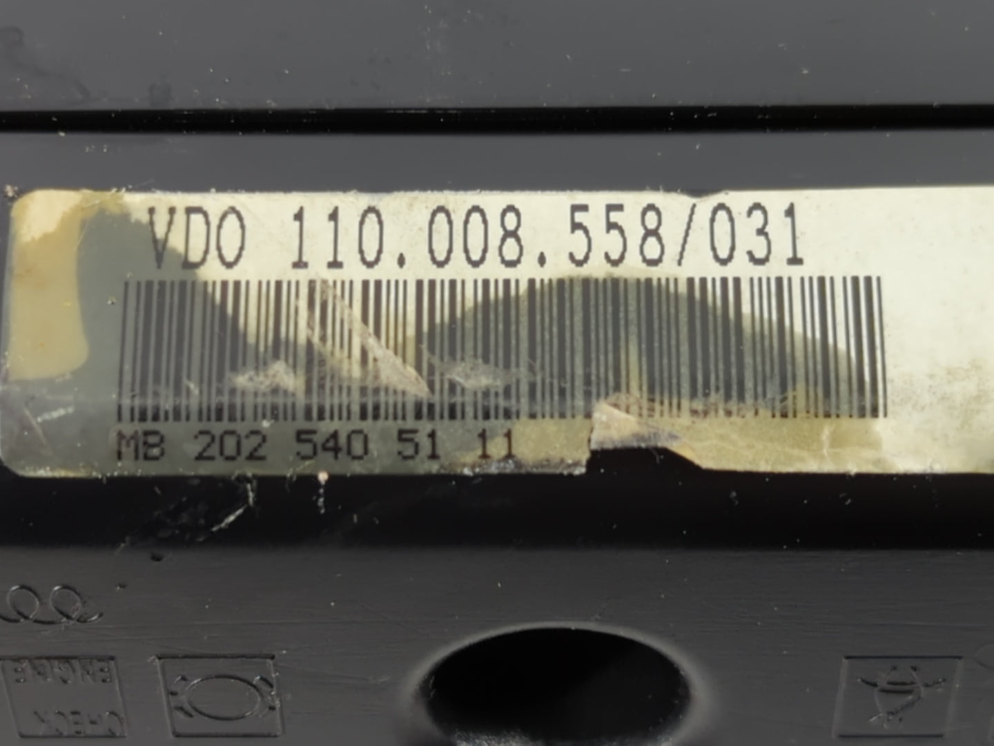 1995 Mercedes-Benz C220 Instrument Cluster Speedometer Gauges Miles: Fits OEM Used Auto Parts - Oemusedautoparts1.com