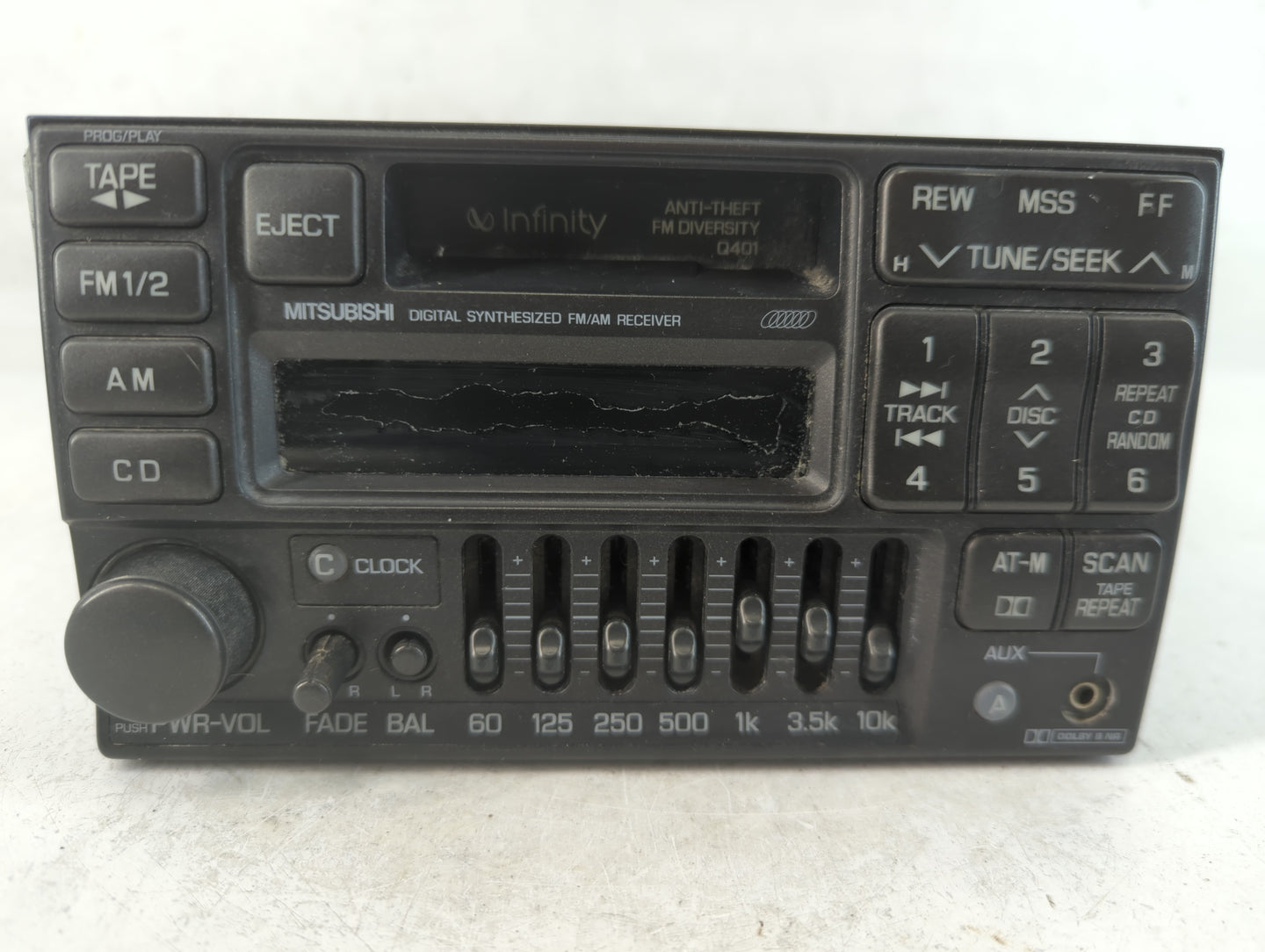 1993-1996 Mitsubishi 3000gt Radio AM FM Cd Player Receiver Replacement P/N:MR141228 47019073 Fits Fits 1993 1994 1995 1996 O