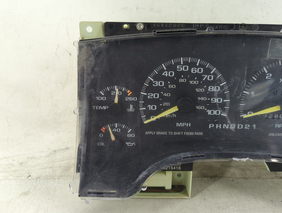 1995-1997 Chevrolet Blazer Instrument Cluster Speedometer Gauges P/N:16172820 16215416 Miles:128K Fits Fits 1995 1996 1997 O