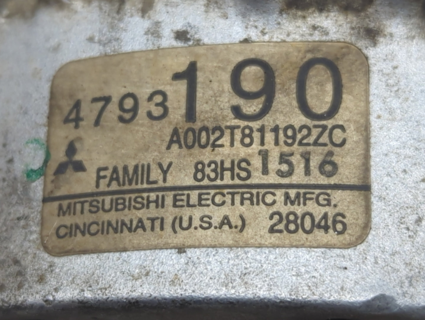 1995-1999 Chrysler Sebring Alternator Replacement Generator Charging Assembly Engine OEM P/N:A002T81192ZC 4793190 Fits OEM U