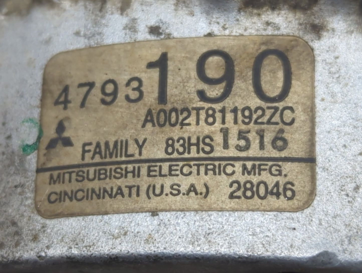1995-1999 Chrysler Sebring Alternator Replacement Generator Charging Assembly Engine OEM P/N:A002T81192ZC 4793190 Fits OEM U