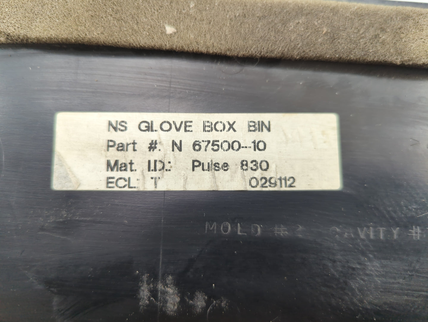 1996 Dodge Caravan Passenger Glove Box Door Storage Compartment Grey - Oemusedautoparts1.com