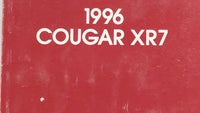 1996 Mercury Cougar Owners Manual Book Guide OEM Used Auto Parts - Oemusedautoparts1.com