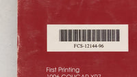 1996 Mercury Cougar Owners Manual Book Guide OEM Used Auto Parts - Oemusedautoparts1.com