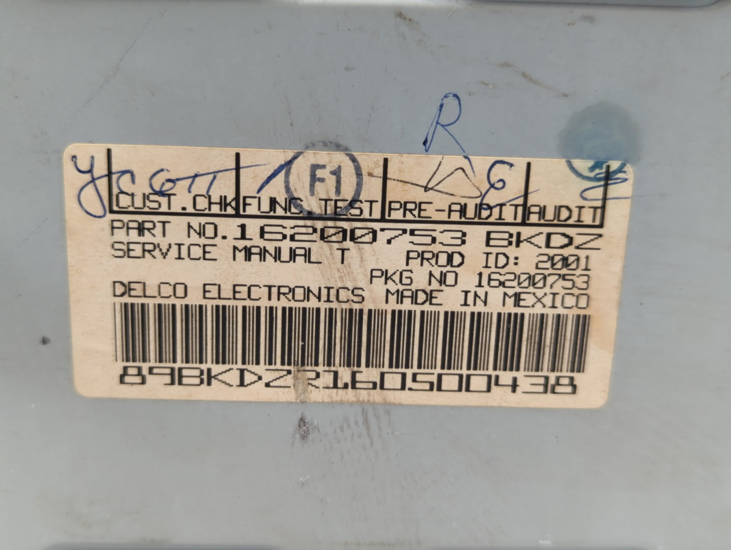 1996 Oldsmobile 88 Radio AM FM Cd Player Receiver Replacement P/N:16200753 Fits Fits 1997 1998 1999 2000 2001 OEM Used Auto 