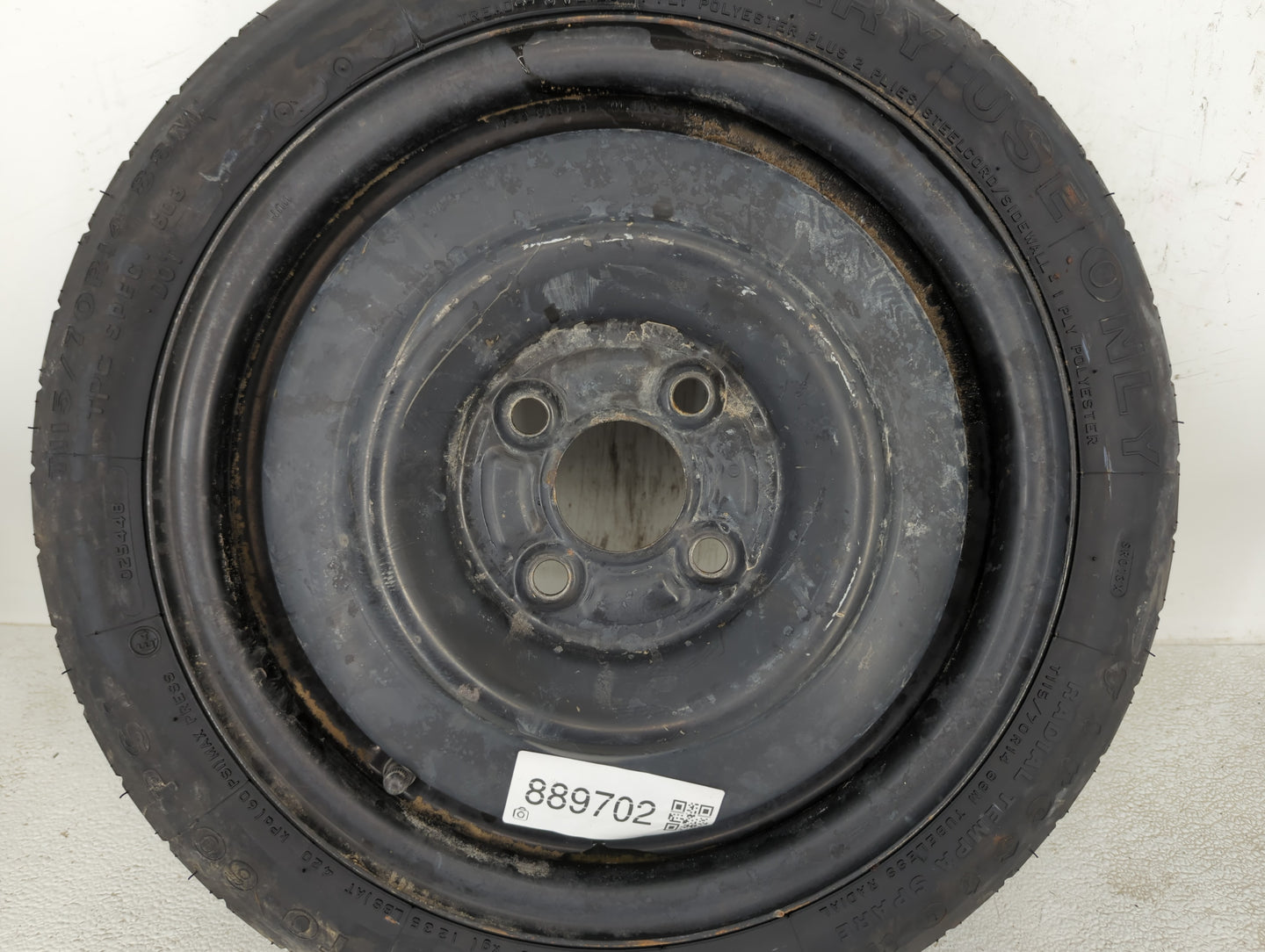 1995-1997 Toyota Corolla Spare Donut Tire Wheel Rim Oem - Oemusedautoparts1.com