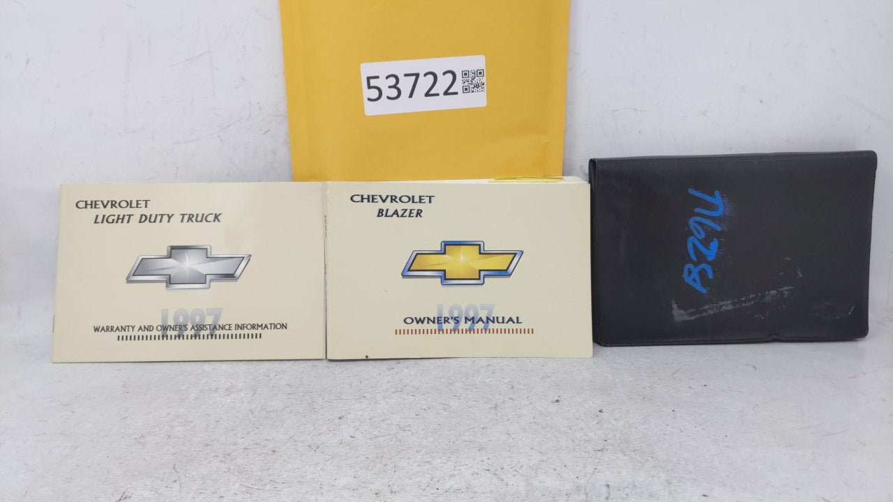 1997 Chevrolet Blazer Owners Manual Book Guide OEM Used Auto Parts - Oemusedautoparts1.com