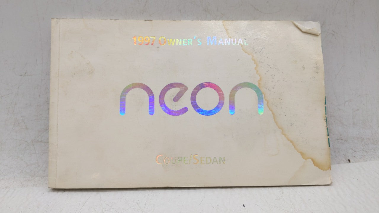 1997 Dodge Neon Owners Manual Book Guide OEM Used Auto Parts - Oemusedautoparts1.com