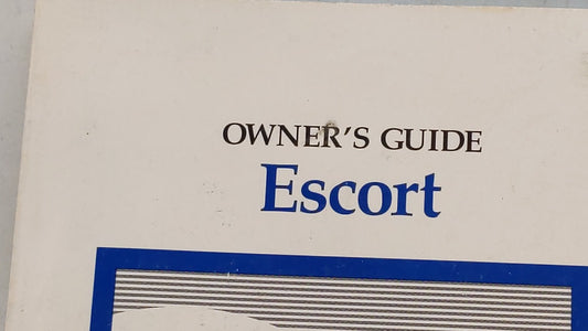 1997 Ford Escort Owners Manual Book Guide OEM Used Auto Parts