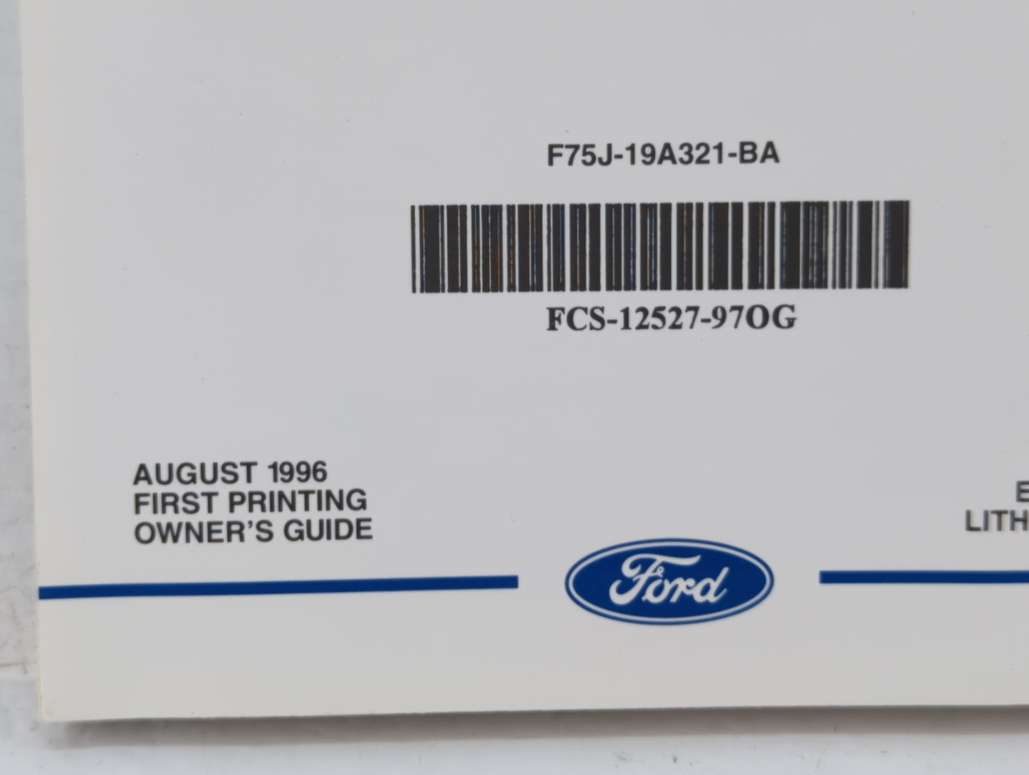 1997 Ford Expedition Owners Manual Book Guide OEM Used Auto Parts - Oemusedautoparts1.com