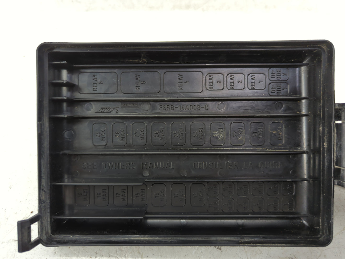 1997 Ford F-250 Fusebox Fuse Box Panel Relay Module P/N:F65B-14A003-C Fits OEM Used Auto Parts - Oemusedautoparts1.com