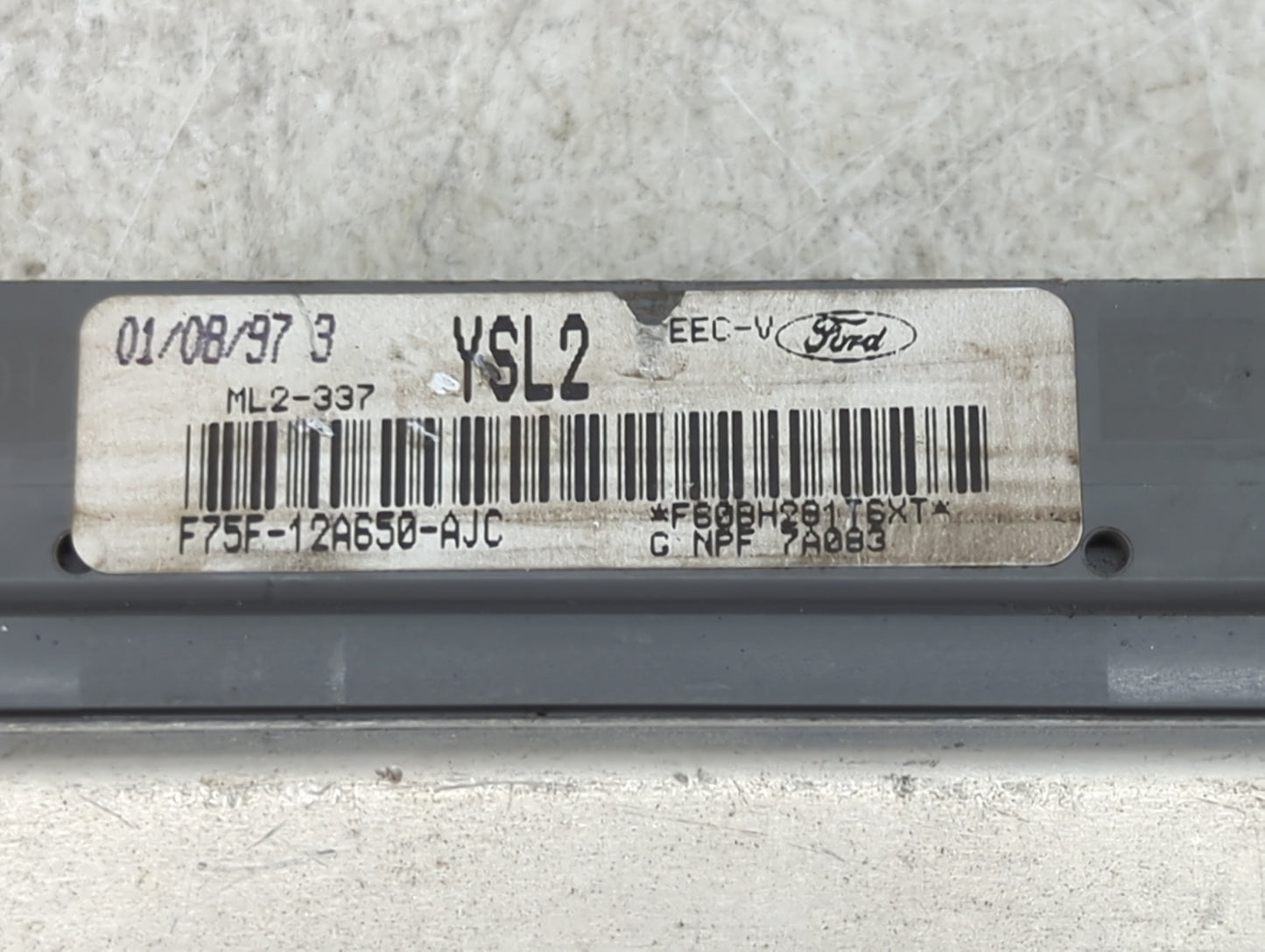 1997 Ford F150 PCM Engine Control Computer ECU ECM PCU OEM P/N:F75F-12A650-AJC Fits OEM Used Auto Parts - Oemusedautoparts1.