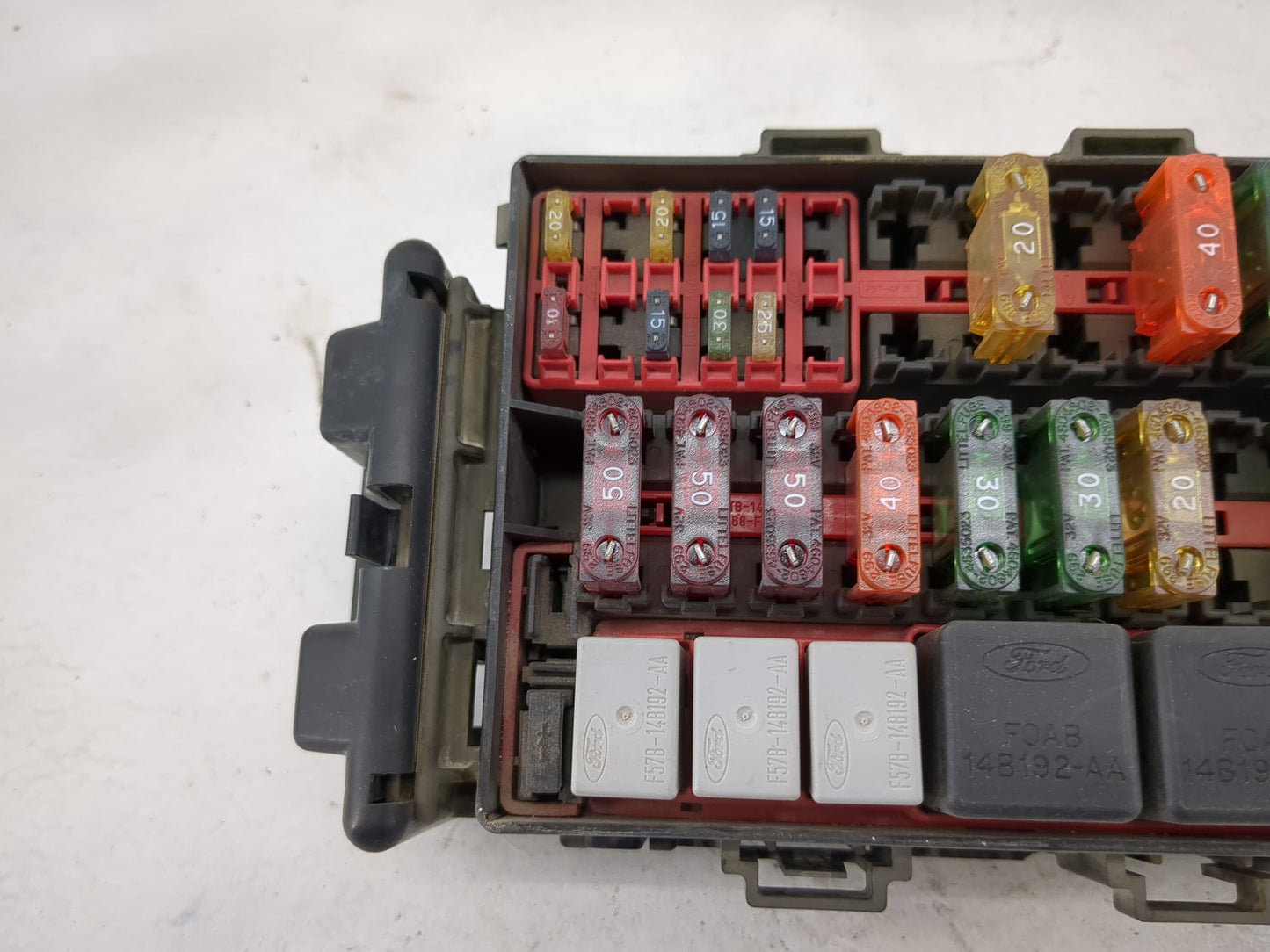 1997 Ford F150 Fusebox Fuse Box Panel Relay Module P/N:F65B-14A003-C F0AB-14B192-AA, F57B-14B192-AA Fits OEM Used Auto Parts