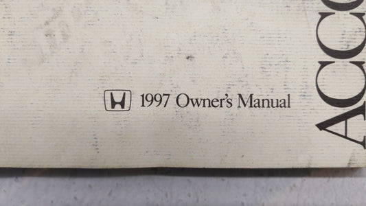 1997 Honda Accord Owners Manual Book Guide P/N:00X31-SV2-6300 OEM Used Auto Parts