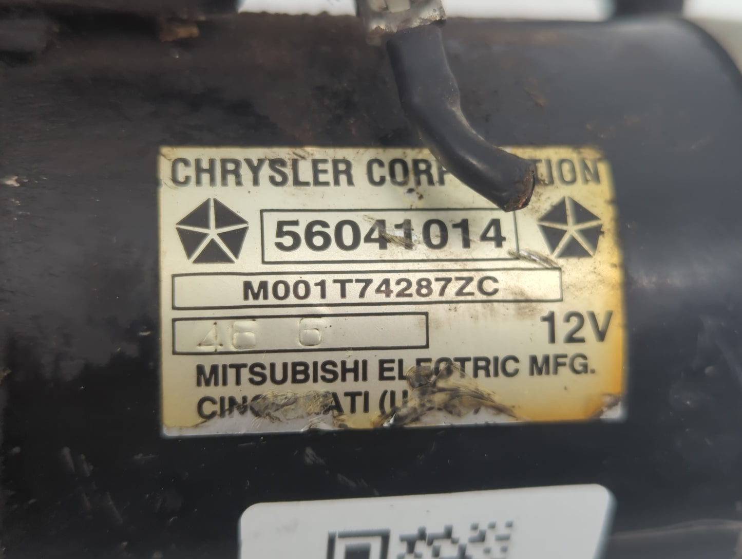 1993-1998 Jeep Grand Cherokee Car Starter Motor Solenoid OEM P/N:56041014 Fits Fits 1993 1994 1995 1996 1997 1998 OEM Used A