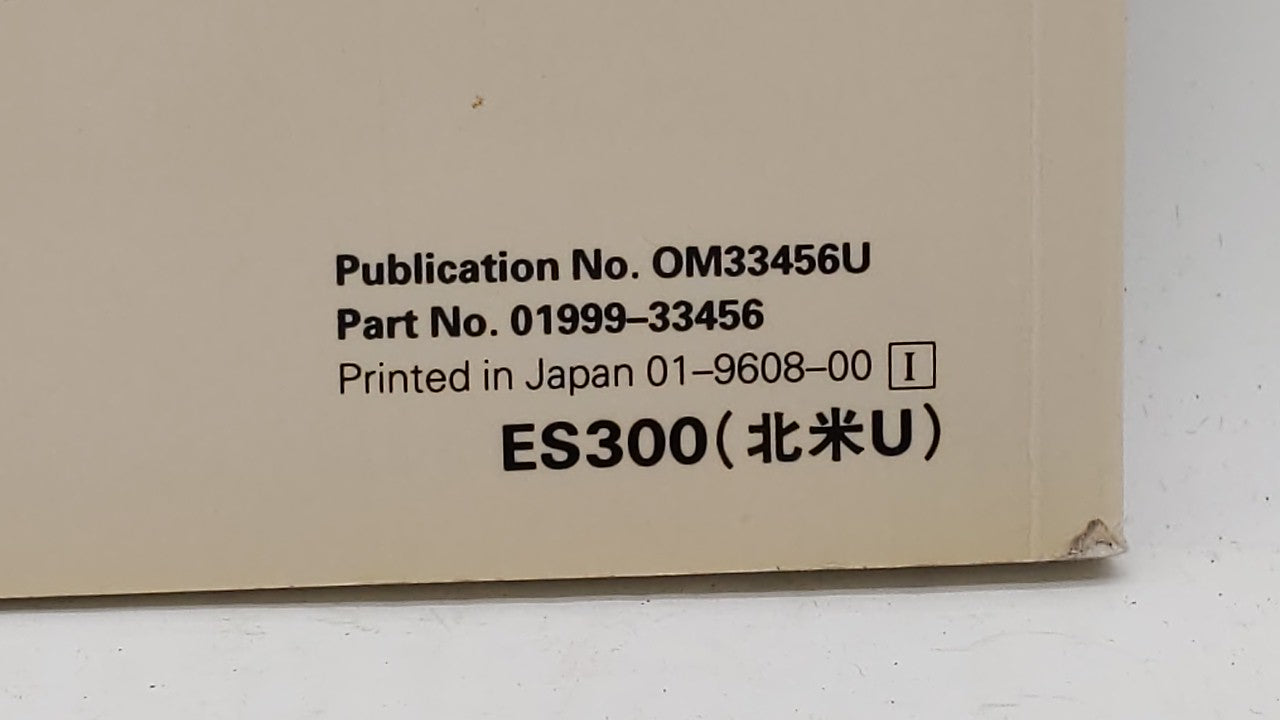 1997 Lexus Es300 Owners Manual Book Guide OEM Used Auto Parts - Oemusedautoparts1.com