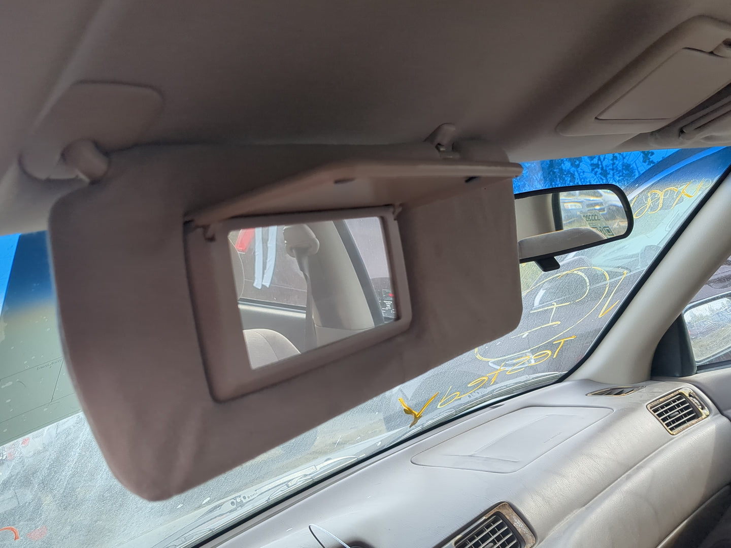 1997 Toyota Camry Sun Visor Shade Replacement Driver Left Mirror Fits OEM Used Auto Parts - Oemusedautoparts1.com