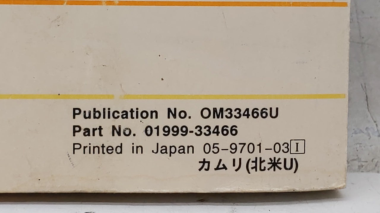1997 Toyota Camry Owners Manual Book Guide OEM Used Auto Parts - Oemusedautoparts1.com
