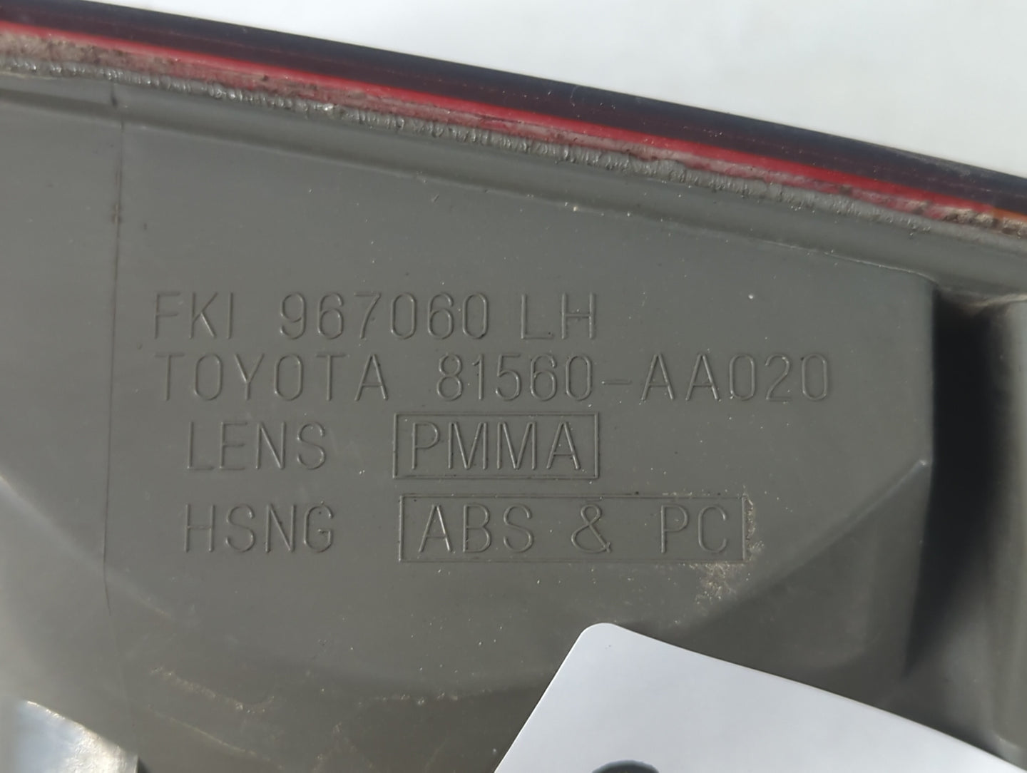 1997-1999 Toyota Camry Tail Light Assembly Driver Left OEM P/N:967060 Fits Fits 1997 1998 1999 OEM Used Auto Parts - Oemused
