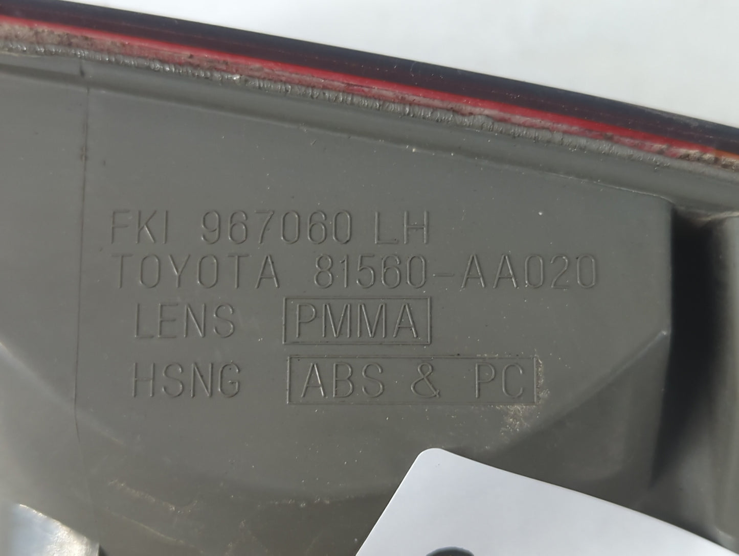 1997-1999 Toyota Camry Tail Light Assembly Driver Left OEM P/N:967060 Fits Fits 1997 1998 1999 OEM Used Auto Parts - Oemused