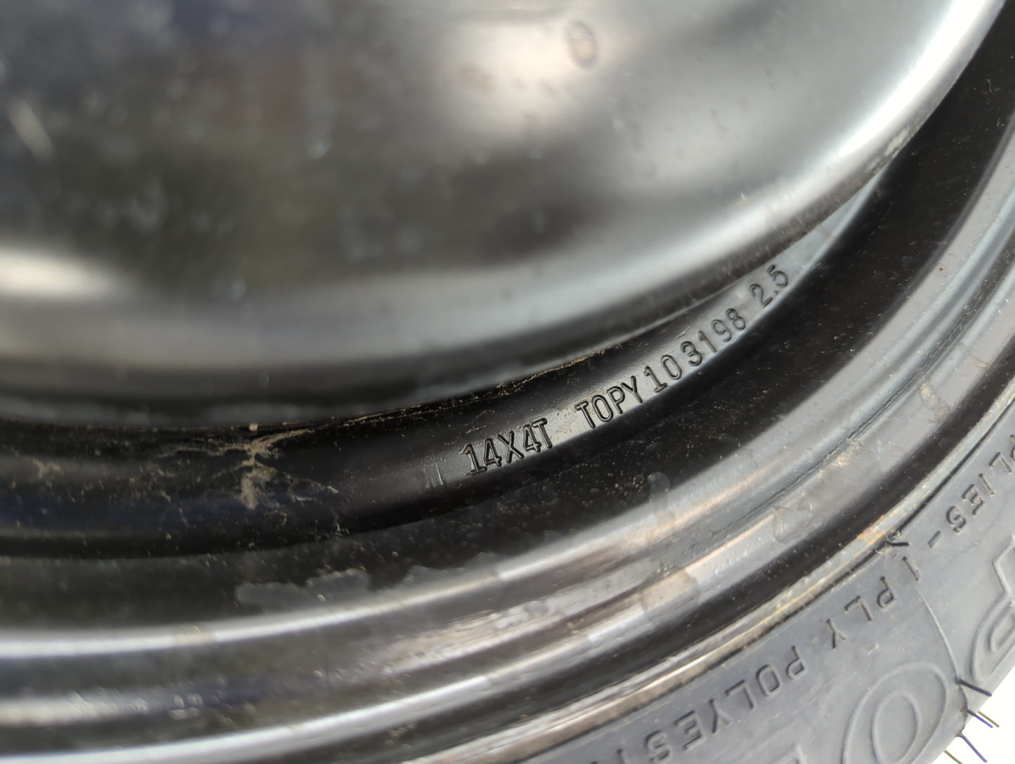 1995-1997 Toyota Corolla Spare Donut Tire Wheel Rim Oem - Oemusedautoparts1.com