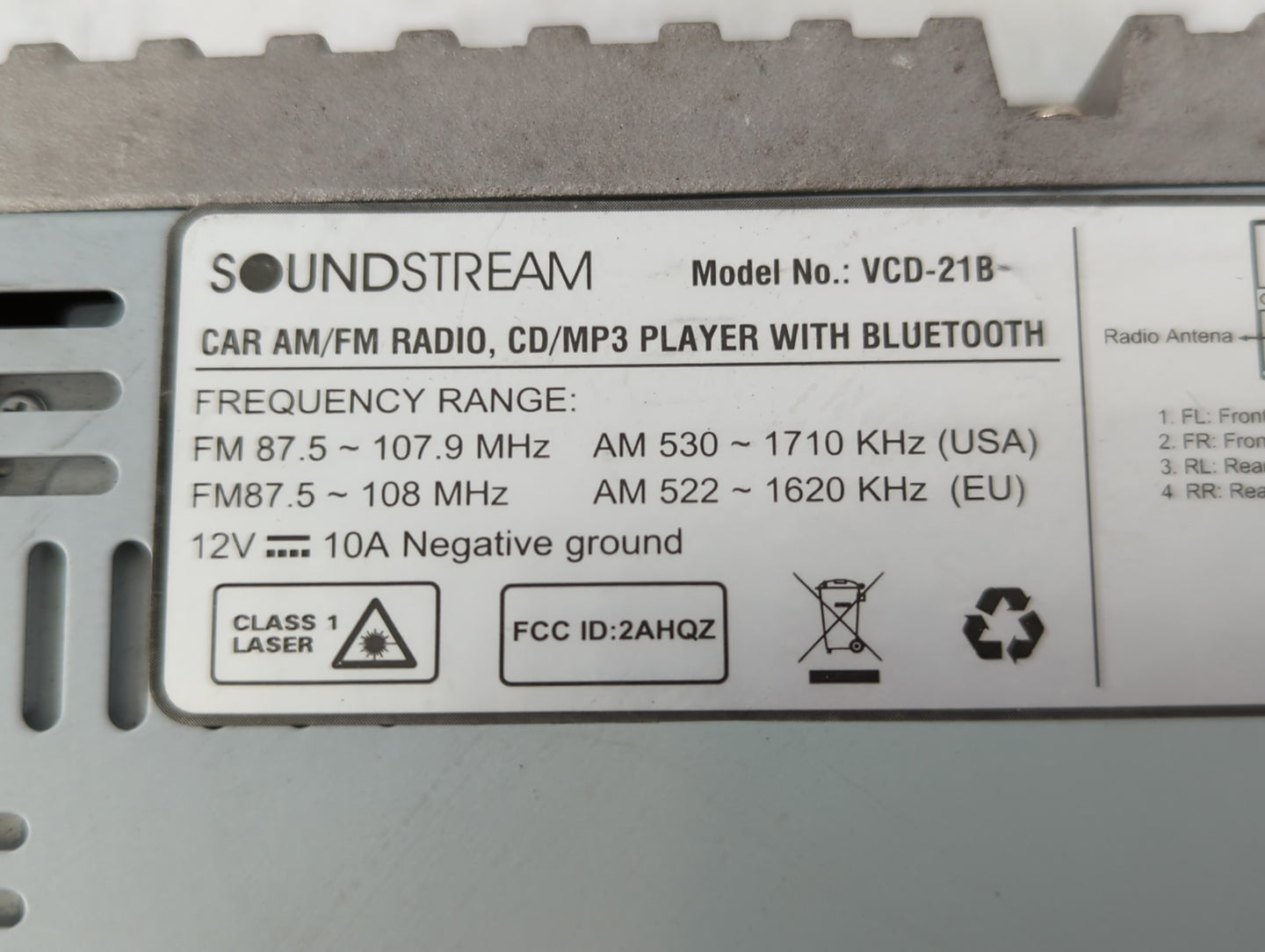 1998-1999 Cadillac Deville Radio AM FM Cd Player Receiver Replacement P/N:VCD-21B 16246656 Fits Fits 1998 1999 OEM Used Auto
