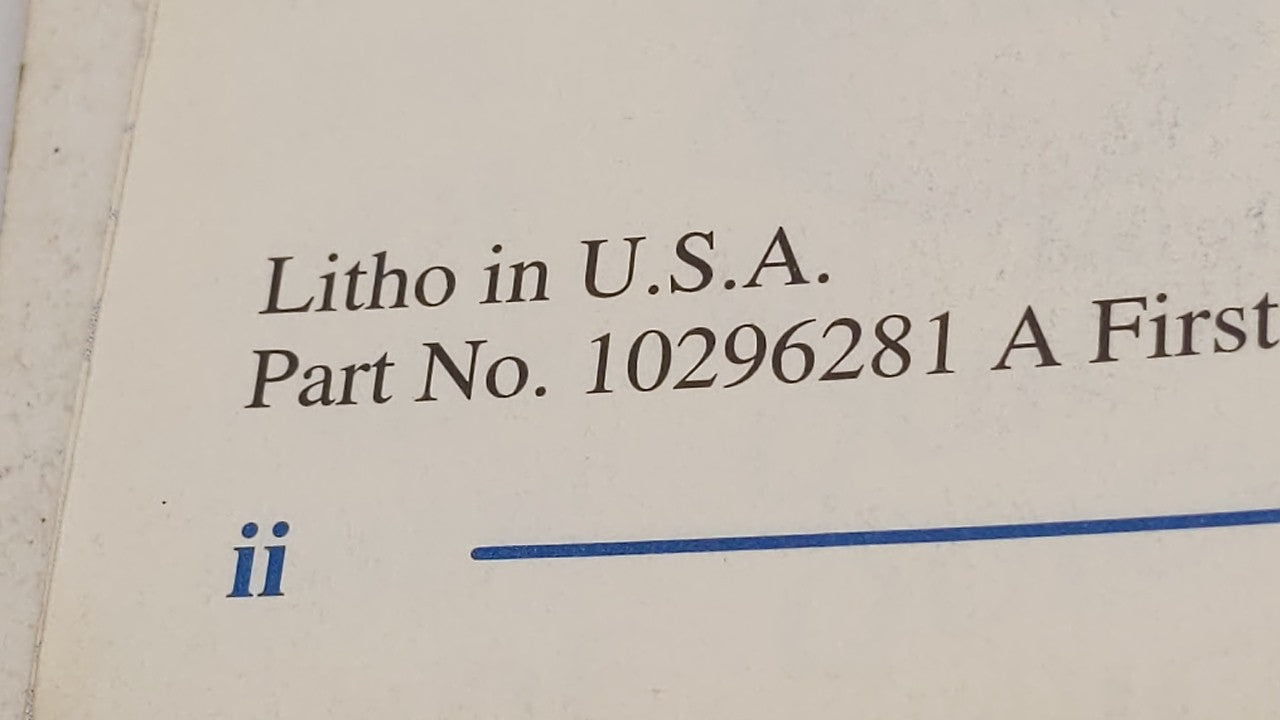 1998 Chevrolet Malibu Owners Manual Book Guide OEM Used Auto Parts - Oemusedautoparts1.com