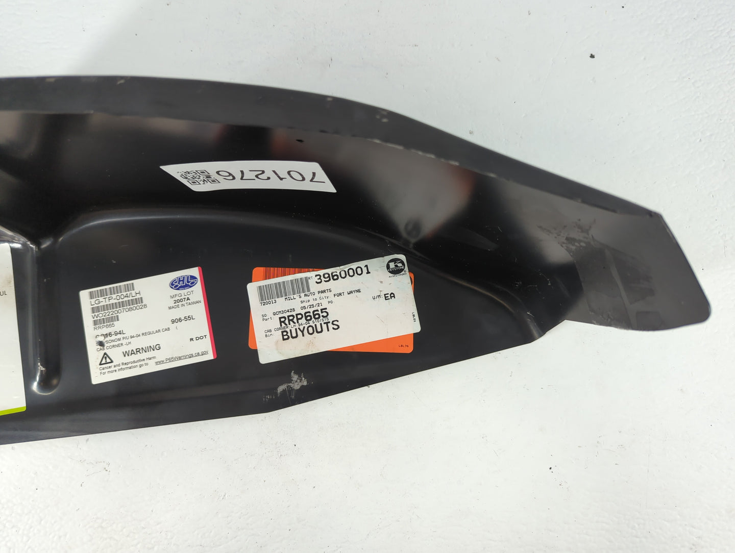 1998 Chevrolet S10 CAB CORNER PATCH PANEL701276 - Oemusedautoparts1.com