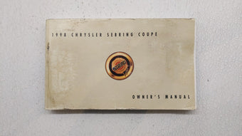 compare product 1998 Chrysler Sebring Owners Manual Book Guide P/N:81-526-9861 OEM Used Auto Parts