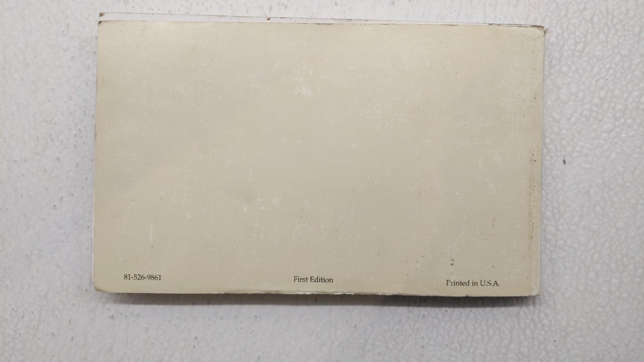 1998 Chrysler Sebring Owners Manual Book Guide P/N:81-526-9861 OEM Used Auto Parts - Oemusedautoparts1.com