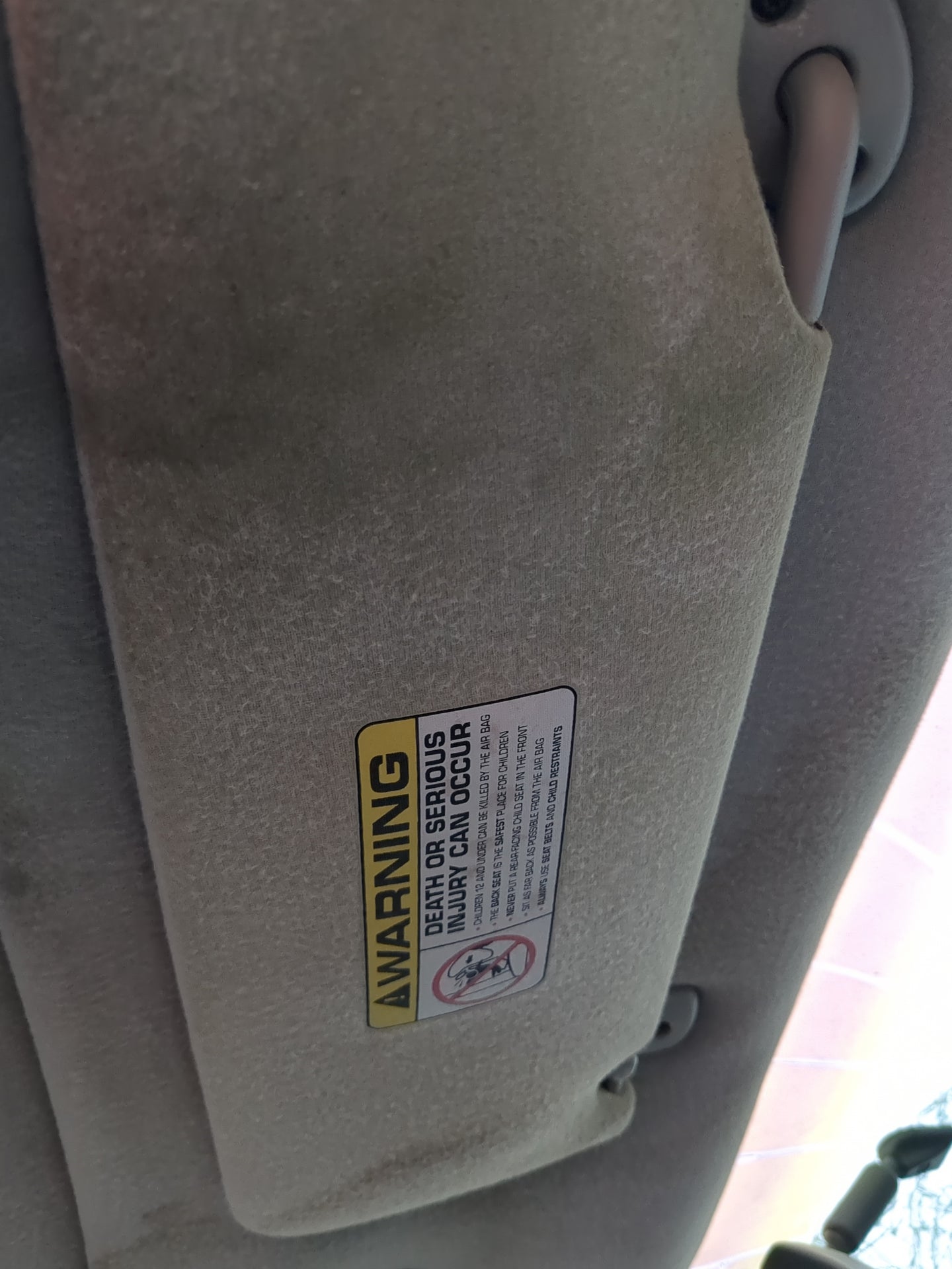 1998 Dodge Stratus Sun Visor Shade Replacement Passenger Right Mirror Fits OEM Used Auto Parts - Oemusedautoparts1.com