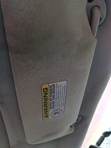 1998 Dodge Stratus Sun Visor Shade Replacement Passenger Right Mirror Fits OEM Used Auto Parts - Oemusedautoparts1.com