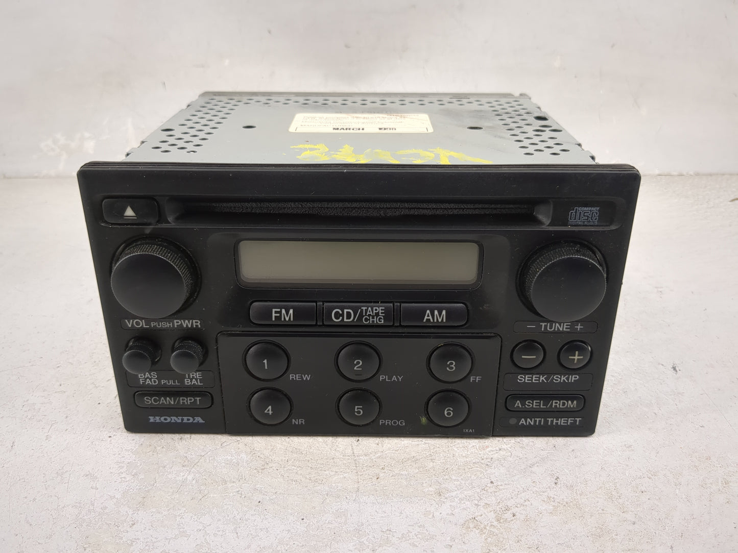 1998 Honda Accord Radio AM FM Cd Player Receiver Replacement P/N:39100-S84-A200 CQ-JH1710Z Fits OEM Used Auto Parts - Oemuse