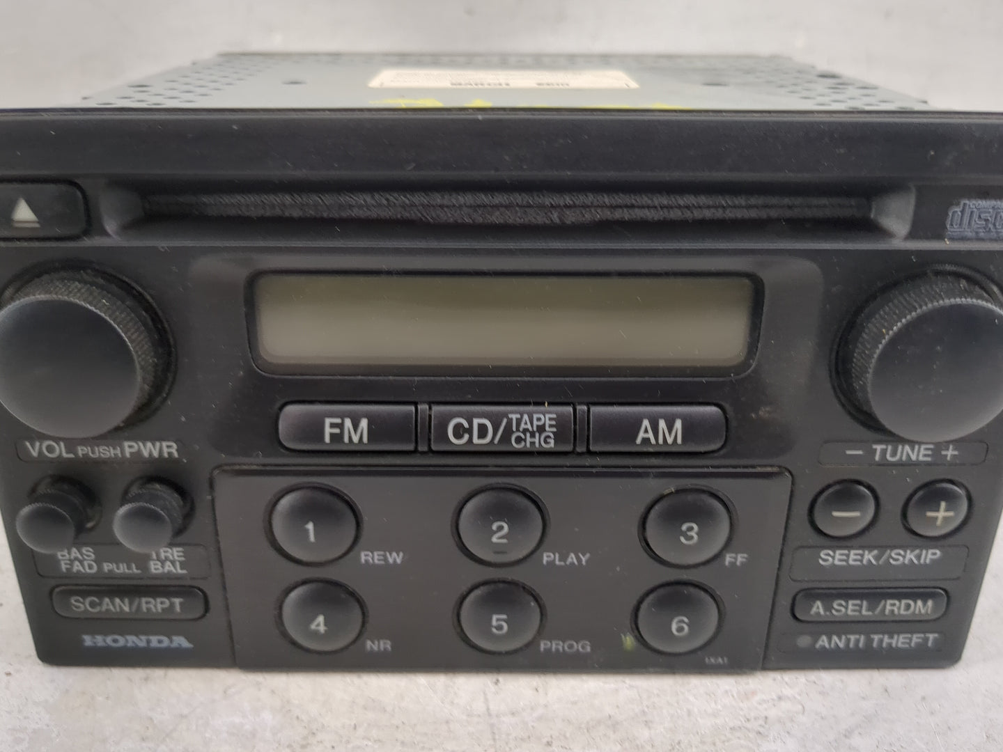 1998 Honda Accord Radio AM FM Cd Player Receiver Replacement P/N:39100-S84-A200 CQ-JH1710Z Fits OEM Used Auto Parts - Oemuse