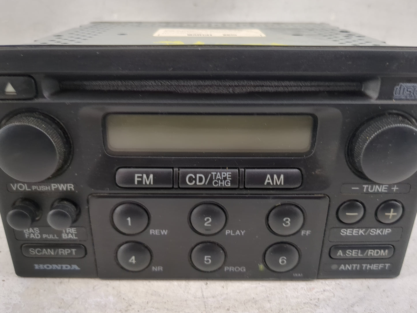 1998 Honda Accord Radio AM FM Cd Player Receiver Replacement P/N:39100-S84-A200 CQ-JH1710Z Fits OEM Used Auto Parts - Oemuse