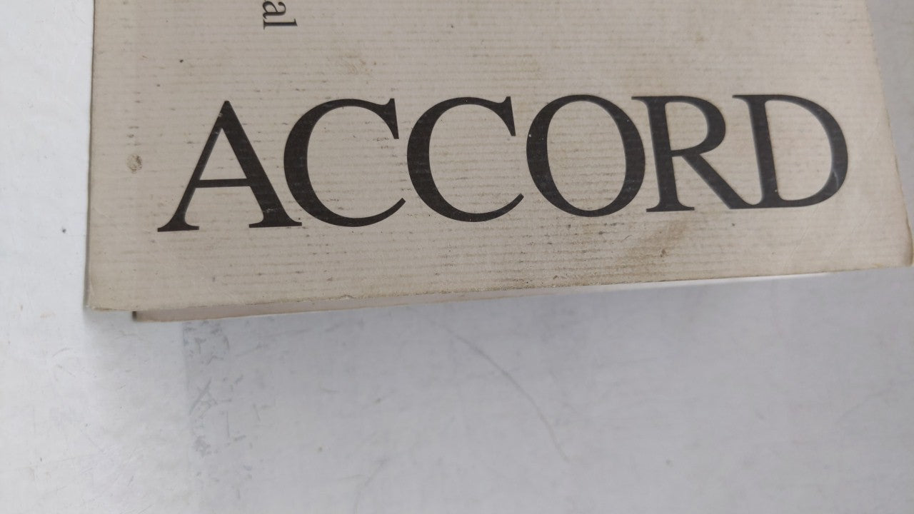 1998 Honda Accord Owners Manual Book Guide OEM Used Auto Parts - Oemusedautoparts1.com