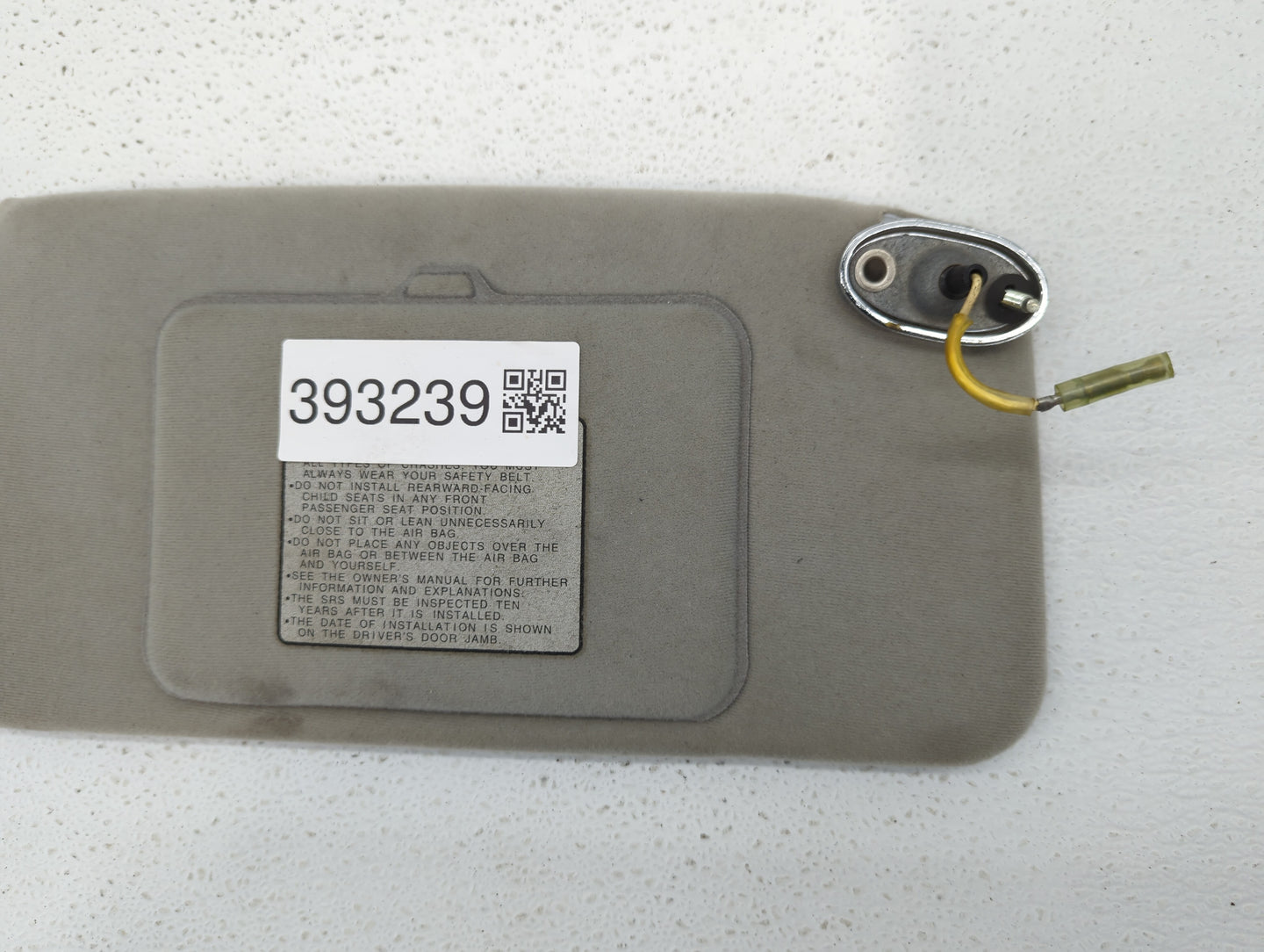 1998 Honda Accord Sun Visor Shade Replacement Passenger Right Mirror Fits OEM Used Auto Parts - Oemusedautoparts1.com