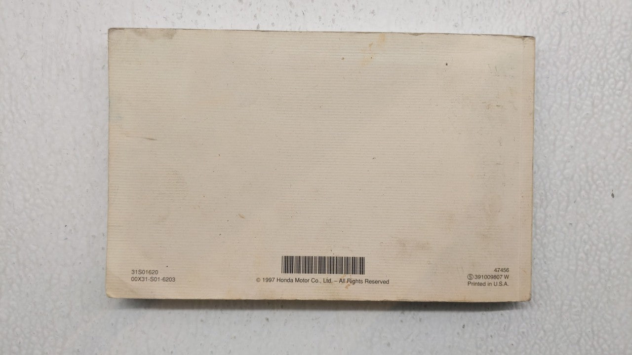1998 Honda Civic Owners Manual Book Guide P/N:00X31-S01-6203 OEM Used Auto Parts - Oemusedautoparts1.com