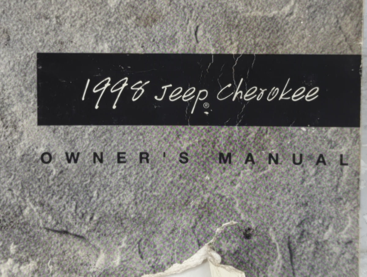 1998 Jeep Cherokee Owners Manual Book Guide P/N:81-326-9851 OEM Used Auto Parts - Oemusedautoparts1.com