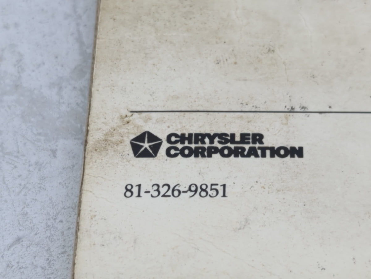 1998 Jeep Cherokee Owners Manual Book Guide P/N:81-326-9851 OEM Used Auto Parts - Oemusedautoparts1.com